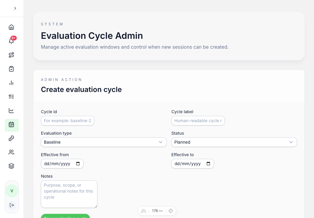 Evaluation Cycle Admin