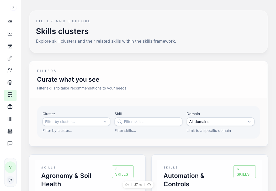 Skills Cluster Explorer